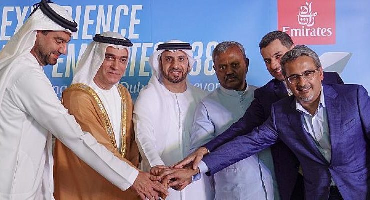 Emirates amiral gemisi A380 ile Bengaluru’ya ilk seferini gerçekleştirdi