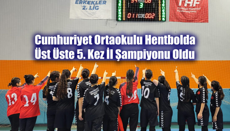 Oltu Cumhuriyet Ortaokulu Hentbolda Üst Üste 5. Kez İl Şampiyonu Oldu.