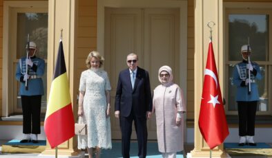 Cumhurbaşkanı Erdoğan Vahdettin Köşkü’nde Belçika Kraliçesi Mathilde’yi Kabul Etti