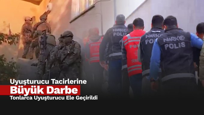 69 İlde Dev Narkotik Operasyonu: Son 1 Haftada 1 Ton 916 Kilogram Uyuşturucu Ele Geçirildi