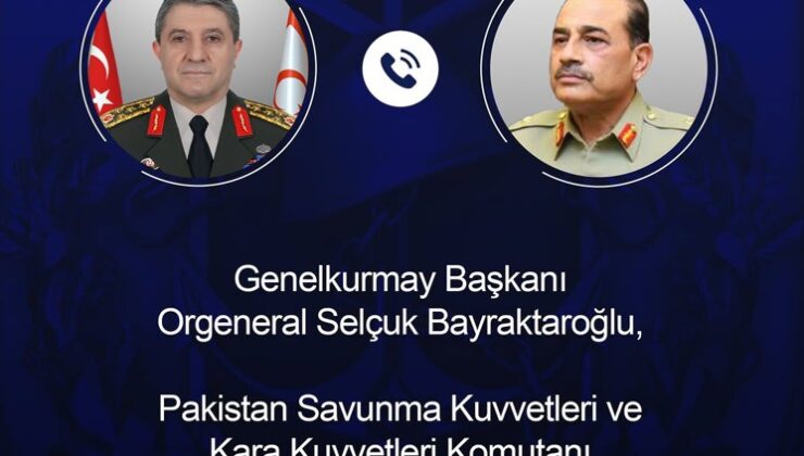 Genelkurmay Başkanı Orgeneral Bayraktaroğlu Pakistanlı Mevkidaşı İle Görüştü